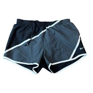 Nike Dri Fit Running Shorts Women's XS Black Gray Back Zipper EUC